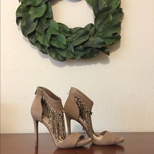 Jessica Simpson fringe heels